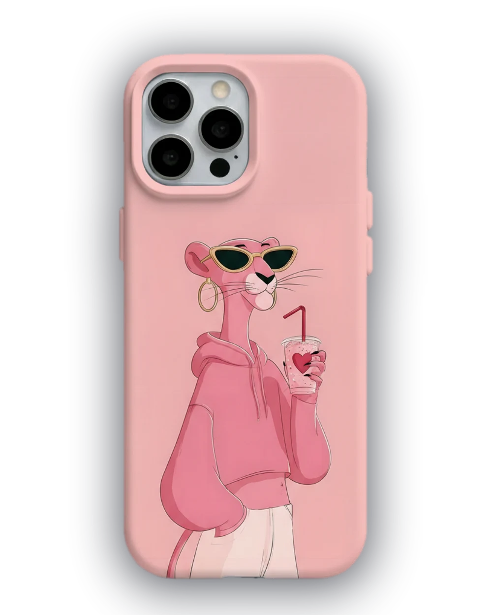 Pembe Panter Vibes telefon kılıfı